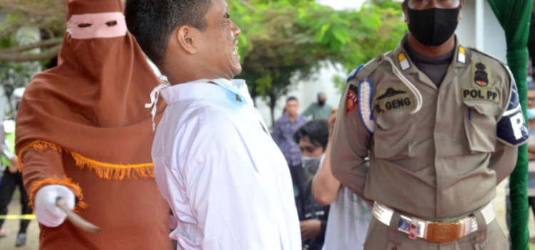 Indonesian Man Collapses During Flogging for Child Rape by Raphael Bichene