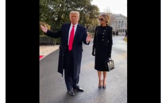 Trump Leaves Whitehouse as President for Last Time by Raphael Bichene