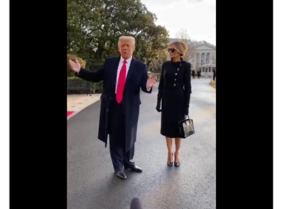 Trump Leaves Whitehouse as President for Last Time by Raphael Bichene