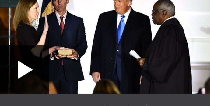 Judge Amy Barrett Confirmed to Supreme Court By Raphael Bichene